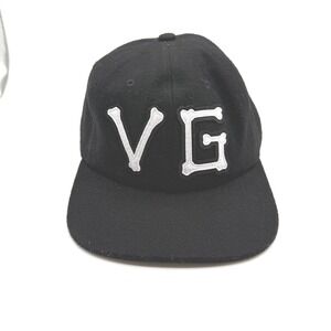 Violent Gentlemen Snapback Hat Mens One Size Black VG Bone Applique Flat Brim